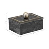 Minimalist Decorative Box for Home Decor - Marble Keepsake Box with Brass Inlay & Lid - Ideal Jewelry Box and Modern Home Organizer - 4 of 4