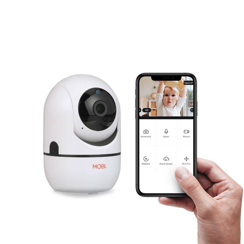 MobiCam HDX Pan &#38; Tilt Smart HD WiFi Video Baby Monitor -Monitoring System - WiFi Camera with 2-way Audio, 3 of 10