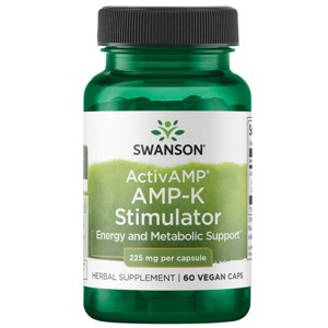 Swanson Dietary Supplements Activamp Amp-K Stimulator, 225 mg, 60ct Veggie Capsules - 1 of 4