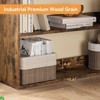 6-Tier Corner Bookcase – L-Shaped Woodgrain Open Display Shelf with Side Panels for Living Room & Home Office - 4 of 4