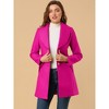 INSPIRE CHIC Women's Casual Shawl Collar Single Breasted Belted Overcoat - 2 of 4