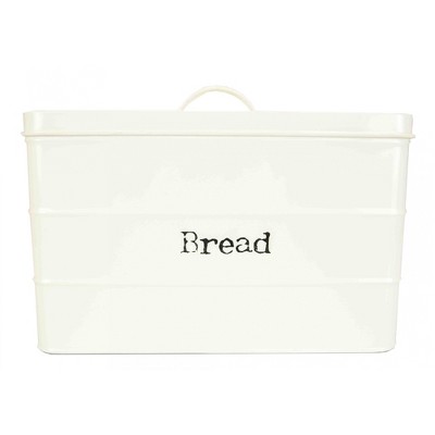 Home Basics Tin Bread Box, Ivory