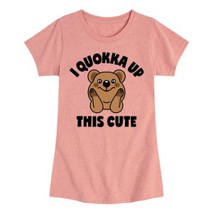 Girls' - Instant Message - I Quokka Up This Cute Fitted Short Sleeve Graphic T-Shirt - 1 of 4