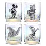 JoyJolt Disney100 Limited Edition Walt Disney Quotes Drinking Glass Set - 10 oz - Set of 4