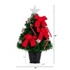 Nearly Natural 24-in Pre-Lit Fiber Optic Classic Star Topped Artificial Christmas Tree with Decorative Planter - 2 of 4