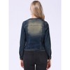 INSPIRE CHIC Women's Button Down Collarless Long Sleeve Jean Jackets - 4 of 4