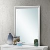 FONTOI Primo Wall Mirror with White Wood Veneer Frame, Contemporary Square Mirror Designed to Mount to Dresser or Bedroom, White, 36"*2"*36" - 2 of 4
