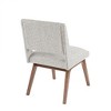 VYNXARIA Accent Chair，Dining Side chair，Rubber Solid Pecan Wood Finish，Attached Seat Cushion， (set of 2) LIGHT GREY - 4 of 4
