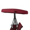 Kozyard Brenda 3-Seats Patio Swing Chair Outdoor Porch Swing Glider with Adjustable Canopy Side Pouches for Garden Poolside Backyard - 4 of 4