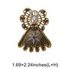 Unique Bargains Christmas Brooches YNCP7657 Alloy Dripping Wax Gold Tone 1.69"x2.24" 1 Pc - 3 of 4