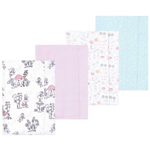 Luvable Friends Hudson Baby Flannel Burp Cloths 4pk Set - 1 of 2