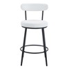 PAGED Modern Breathable Upholstered Bar Stools Set of 2, Counter Height Stools with Backs & Metal Legs for Pub, Dining Room, Living Room - 3 of 4