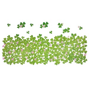 Slickblue Green Garden Wall Decals – Dark Green & Light Green Vinyl Stickers with White Edges for White Walls - 1 of 3