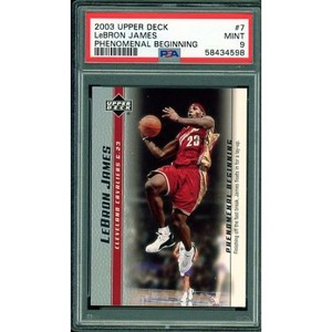 LeBron James Rookie Card 2003-04 Upper Deck Phenomenal Beginning #7 PSA 9 - 1 of 2