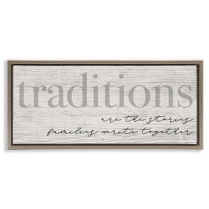 Stupell Industries Family Traditions Heartfelt Phrase, 31" x 14" - 1 of 4