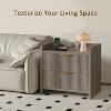 Boersma Fluted Nightstand Set of 2, 23" Modern Night Stand with Charging Station,Side Table with 2 Drawers,End Table with Storage,Bed Side Table - 3 of 4