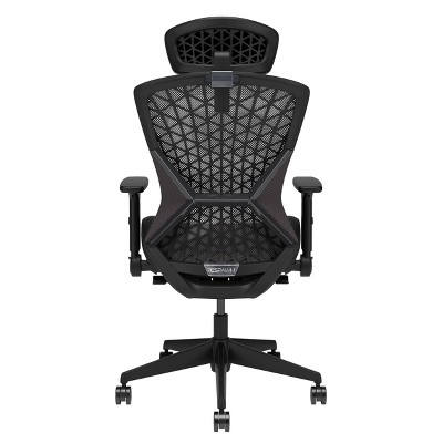 Black Ergonomic Mesh Gaming Chair with Adjustable Headrest