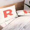 Deny Designs King April Lane Art Block Red Monogram R Microfiber Printed Pillow Sham - 2 of 3