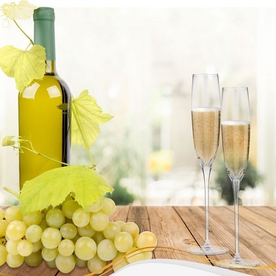 Luxurious Lead-Free Crystal Champagne Flutes Set of 6