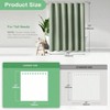 Long Fabric Shower Curtain 78 Inch Waffle Weave Heavy Duty Cloth Bathroom Curtain Sage Green with 12 Plastic Hooks - 3 of 4