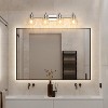 4 Light Bathroom Light Fixtures,32" Modern Vanity Lights over Mirror with Hammered Glass,Wall Light Fixture for Living Room Bedroom Porch - 3 of 4