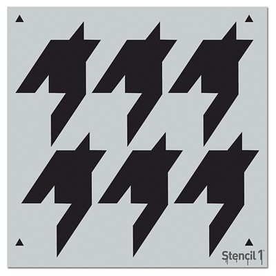 Stencil1 Houndstooth Repeating - Wall Stencil 11" x 11"