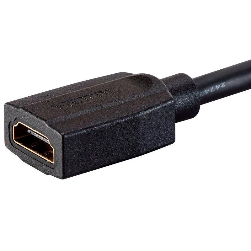 Monoprice High Speed HDMI Extension Cable - 1.5 Feet - Black, 48Gbps, Ultra 8K, Dynamic HDR, eARC - DynamicView Series, 3 of 7