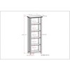 TOAOTBNBO Display Bookcase with 5 Open Stroage Compartment, Narrow Bookshelves with Wood Legs Freestanding Shelf for Living Room - 3 of 4