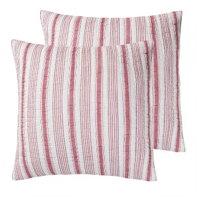 Camden Red Euro Shams - Set of 2 - Levtex Home