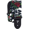 Perri's Skull & Roses Polyester Guitar Strap Black 2 in. - 3 of 3