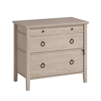 East Adara2 Drawer File Cabinet Cascade Oak - Sauder: Smooth Full Extension Slides, MDF Construction, 5-Year Warranty