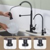 WOWOW 2-in-1 Kitchen Faucet Set, SUS 304 Stainless Steel Pull Down Faucet with Drinking Water Faucet - 4 of 4