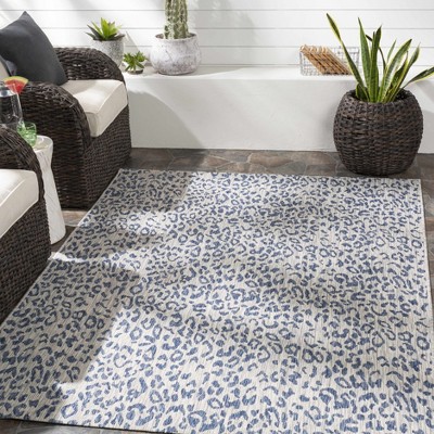Hauteloom Skipsea Blue Leopard Performance Rug