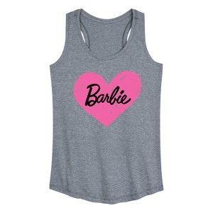 Women's - Barbie - Hand Painted Heart Graphic Racerback Tank - 1 of 4