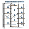 Coolmee Triple Column 5 Tier Industrial Bookshelf, Bookcase with 14 Display Shelves, Modern Wide Large Book Shelf Book Case for Living Room, Home - 2 of 4