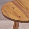 NicBex Handcrafted Acacia Bistro Table Side Tables, Wood Patio Table, All-Weather Breakfast Nook Set for Balcony & Poolside - 4 of 4