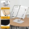 Unique Bargains Adjustable 360° Swivel Base Foldable Natural Wood Book Stand Brown 1 Pcs - 3 of 4