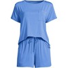 Lands' End Women's Cooling 2 Piece Pajama Set - Short Sleeve Tee and Shorts - 3 of 4