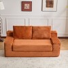 Modern Corduroy Couch Sofa Deep Seat Sofa Bed with Reversible Cushion Pillows for Living Room,Bedroom-The Pop Home - 3 of 4