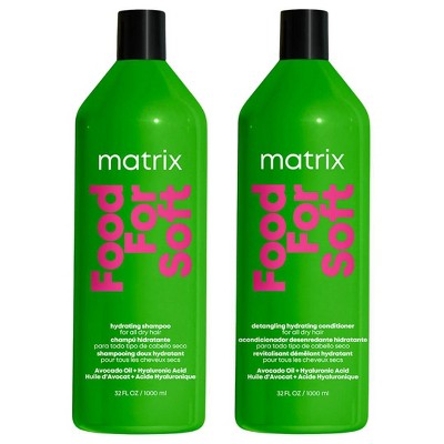 Matrix Food for Soft Shampoo & Food for Soft Conditioner (33.8 oz XXL LITER) | Restores Softness and Hair Shine - DUO SETKit