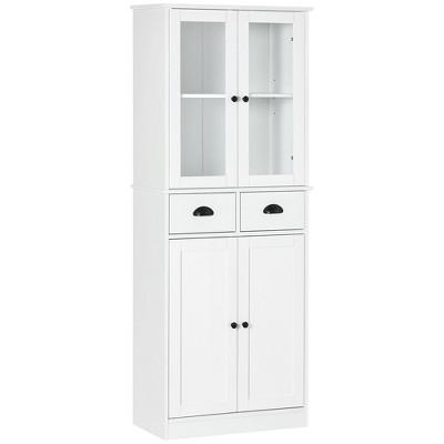 NicBex 61.25 Inch Tall Kitchen Pantry Storage Cabinet with 4 Doors and 2 Drawers for Dining Room,Bathroom,Kitchen,White