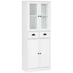 NicBex 61.25 Inch Tall Kitchen Pantry Storage Cabinet with 4 Doors and 2 Drawers for Dining Room,Bathroom,Kitchen,White - 1 of 4