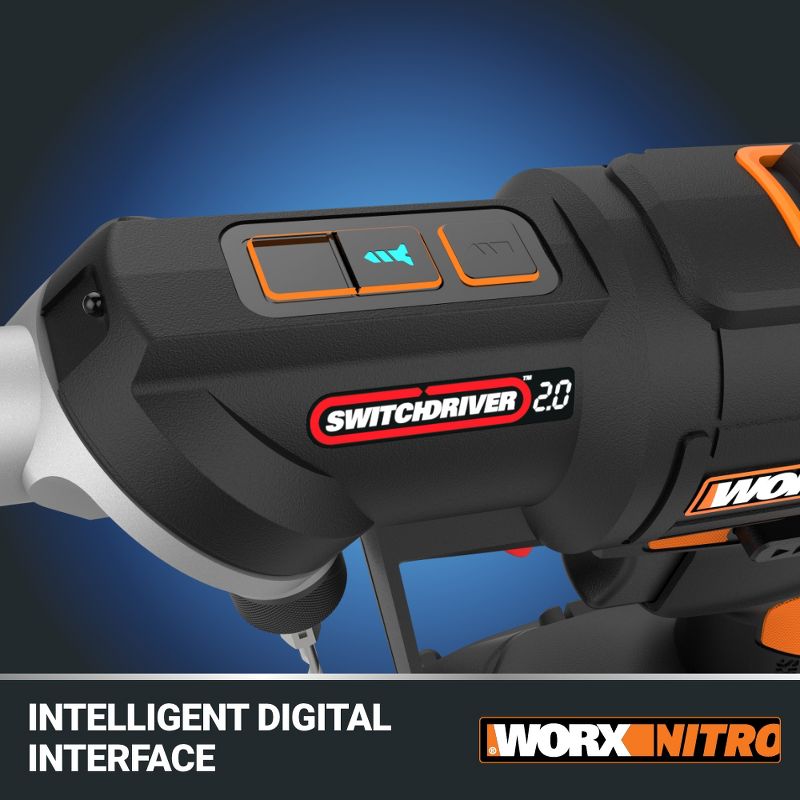 Worx Nitro WX177L.9 20V Brushless Switchdriver 2.0 2-in-1 Cordless Drill & Driver (Tool Only), 6 of 14