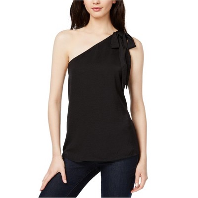 bar III Womens Bow One Shoulder Blouse
