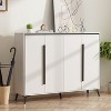 Famapy White Modern 4-Doors Entryway Shoe Cabinet With Metal Legs - 3 of 4