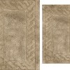 Knightsbridge Stylish And Comfortable Traditional Chain Design 2 PC Cotton Bath Rug Set 20"x30" & 24"x40" Natural - 4 of 4