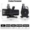 Submersible Water Pump, Pond Pump 36Ft Lift Height, Submersible Pump Pond with Power Cord 16Ft, Perfect for Waterfall - 2 of 4