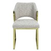 Acme Furniture Galdesa Dining Chair Teddy Faux Shearling/Gold Finish - 2 of 4