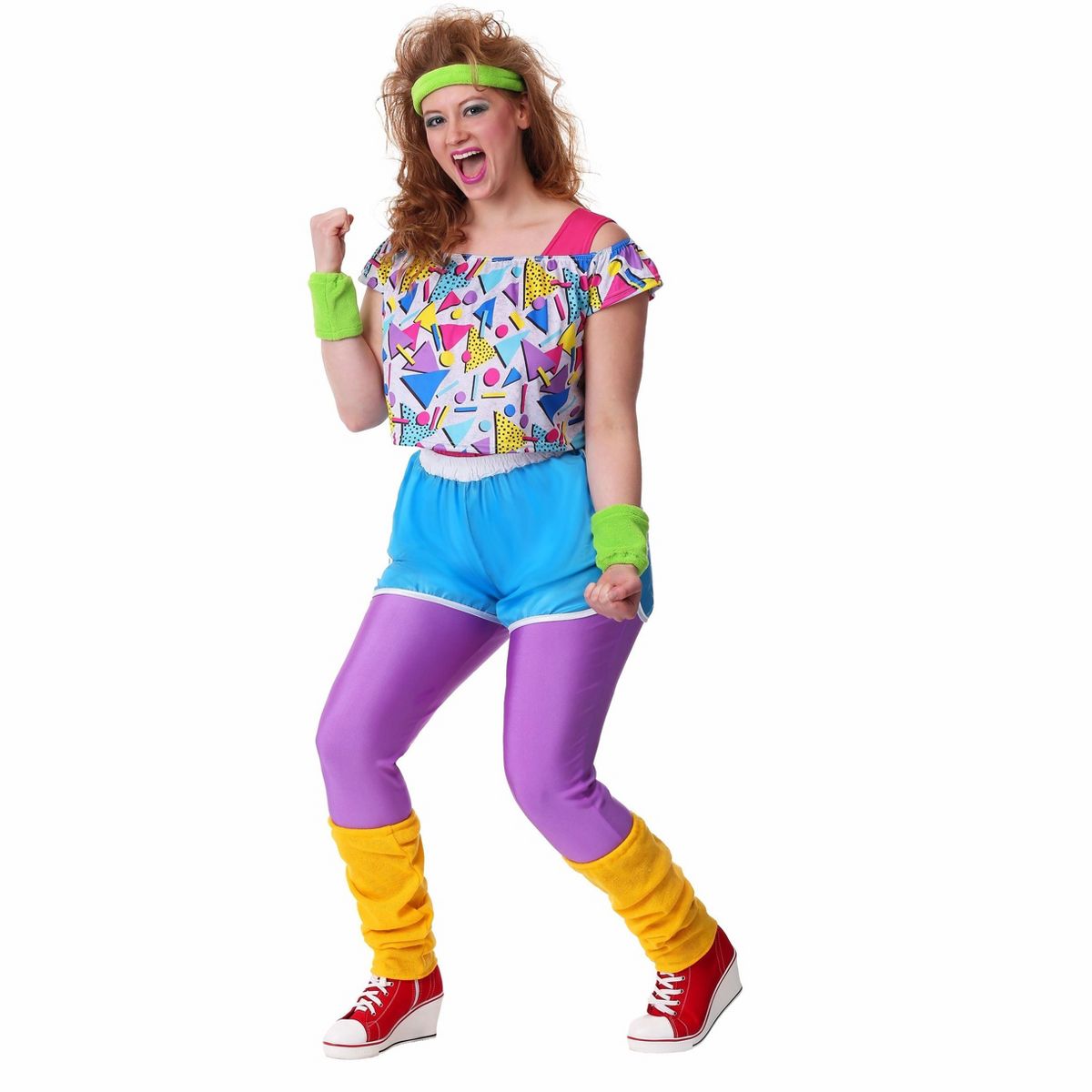 HalloweenCostumes.com Work It Out 80's Women's Plus Size Costume - thumbnail 5