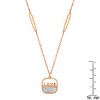 Steeltime mother of pearl "Love" pendant.  Color Options: Gold, Rose Gold - 3 of 4
